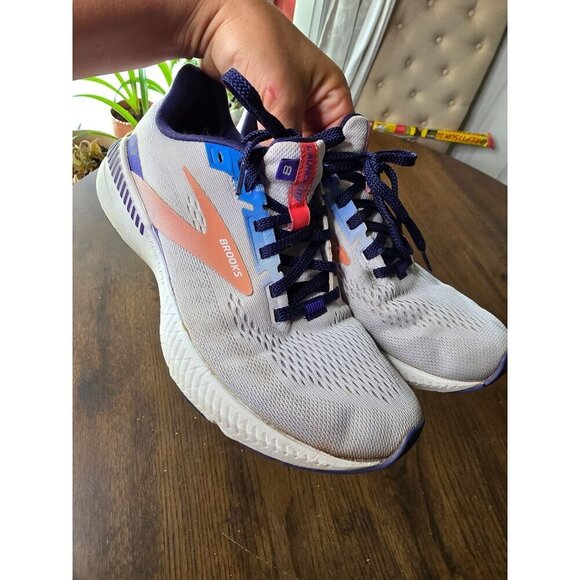 Brooks Launch GTS 8 1203461B520 Running Shoes Woman Sz 6.5 Gray Purple - Picture 14 of 16